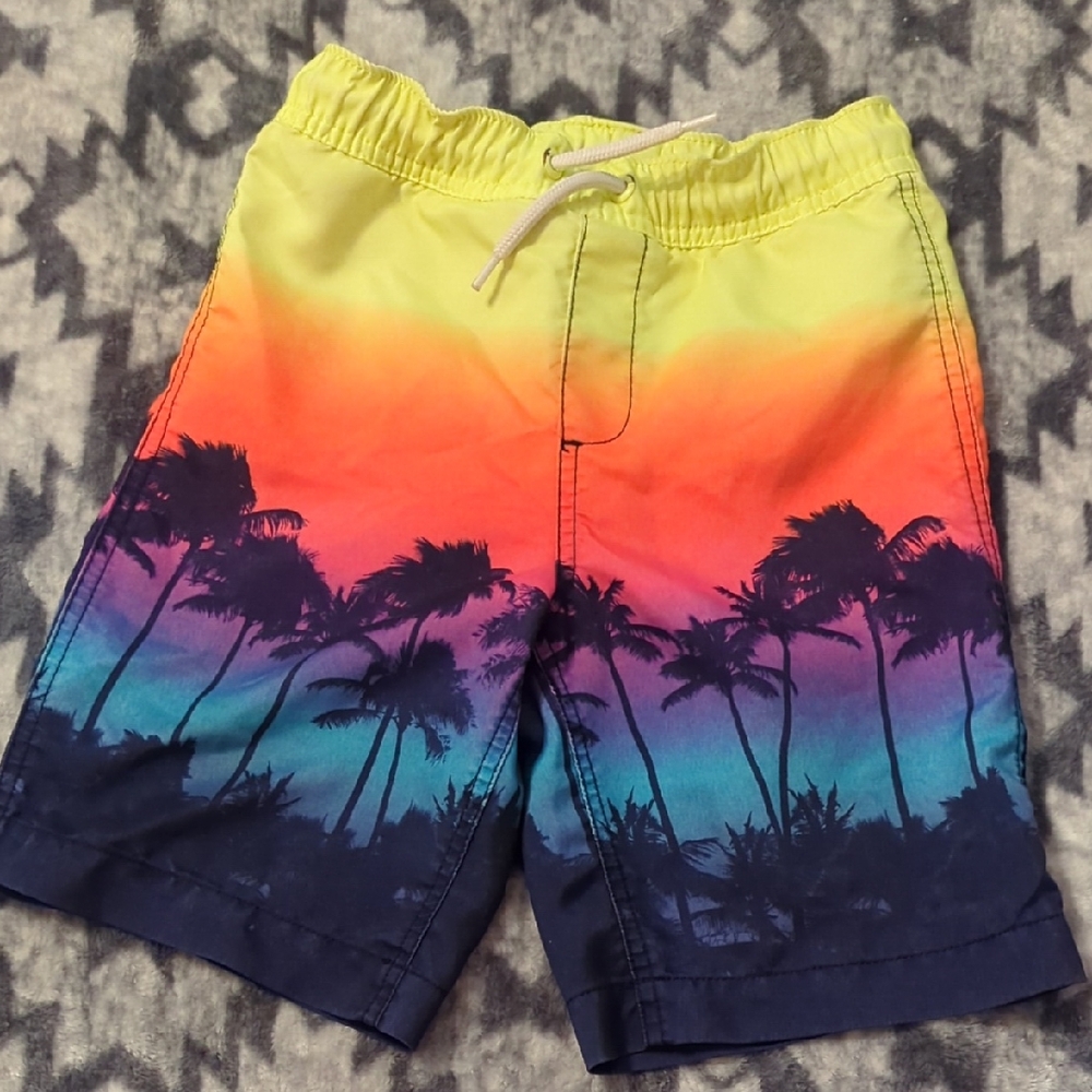 Colorful Palm Tree Swim Shorts